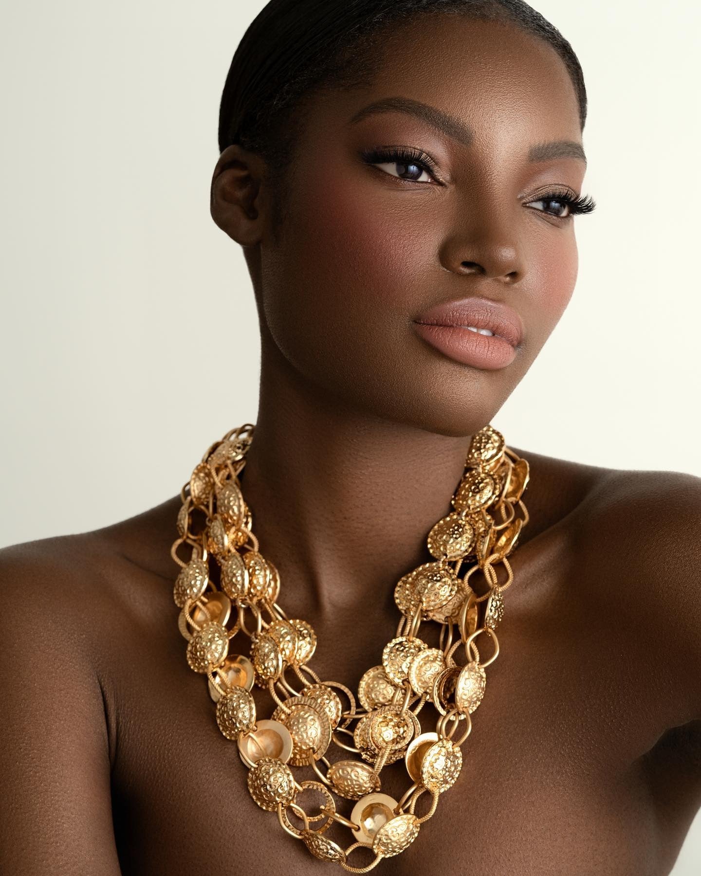 Woman wearing Iberia Necklace