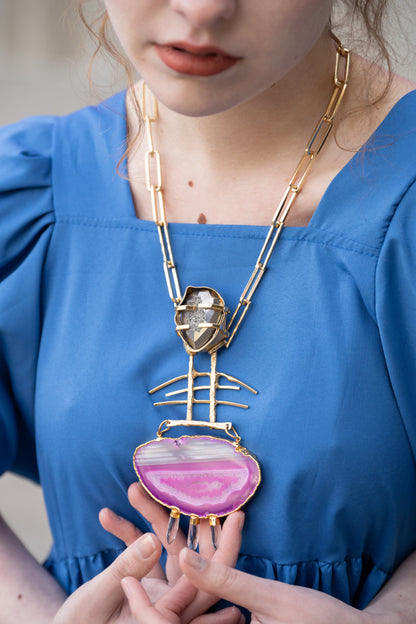 Woman wearing Spica Necklace