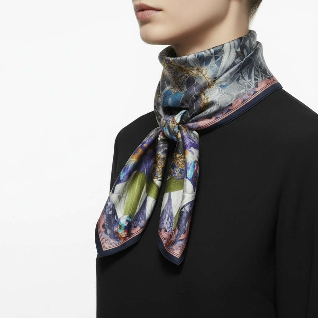 The Panther Queen Large Silk Shawl Scarf