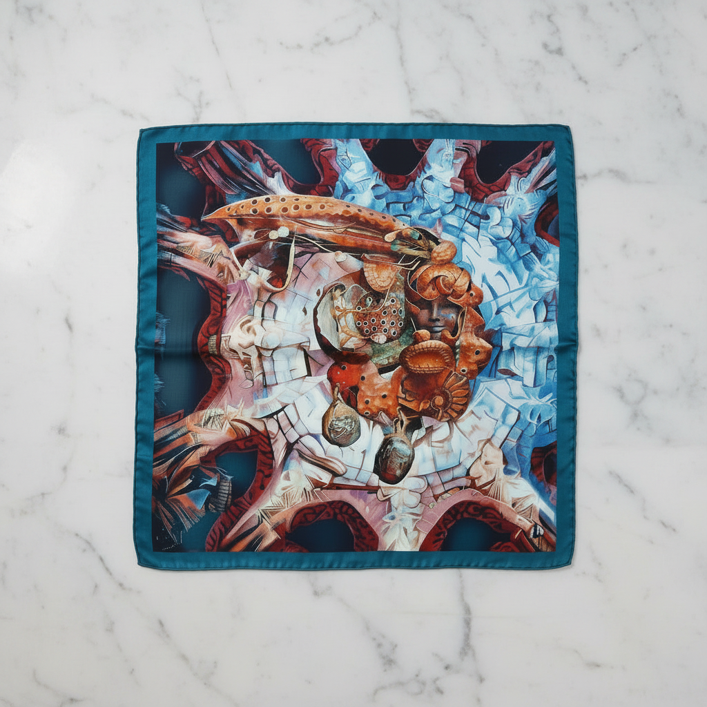 The Mystic Journey Afrofuturism Extra Large Silk Scarf