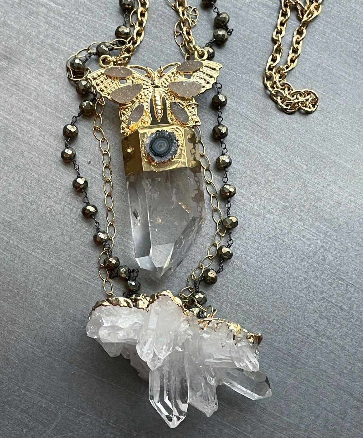 Monarch Quartz Necklace pendant