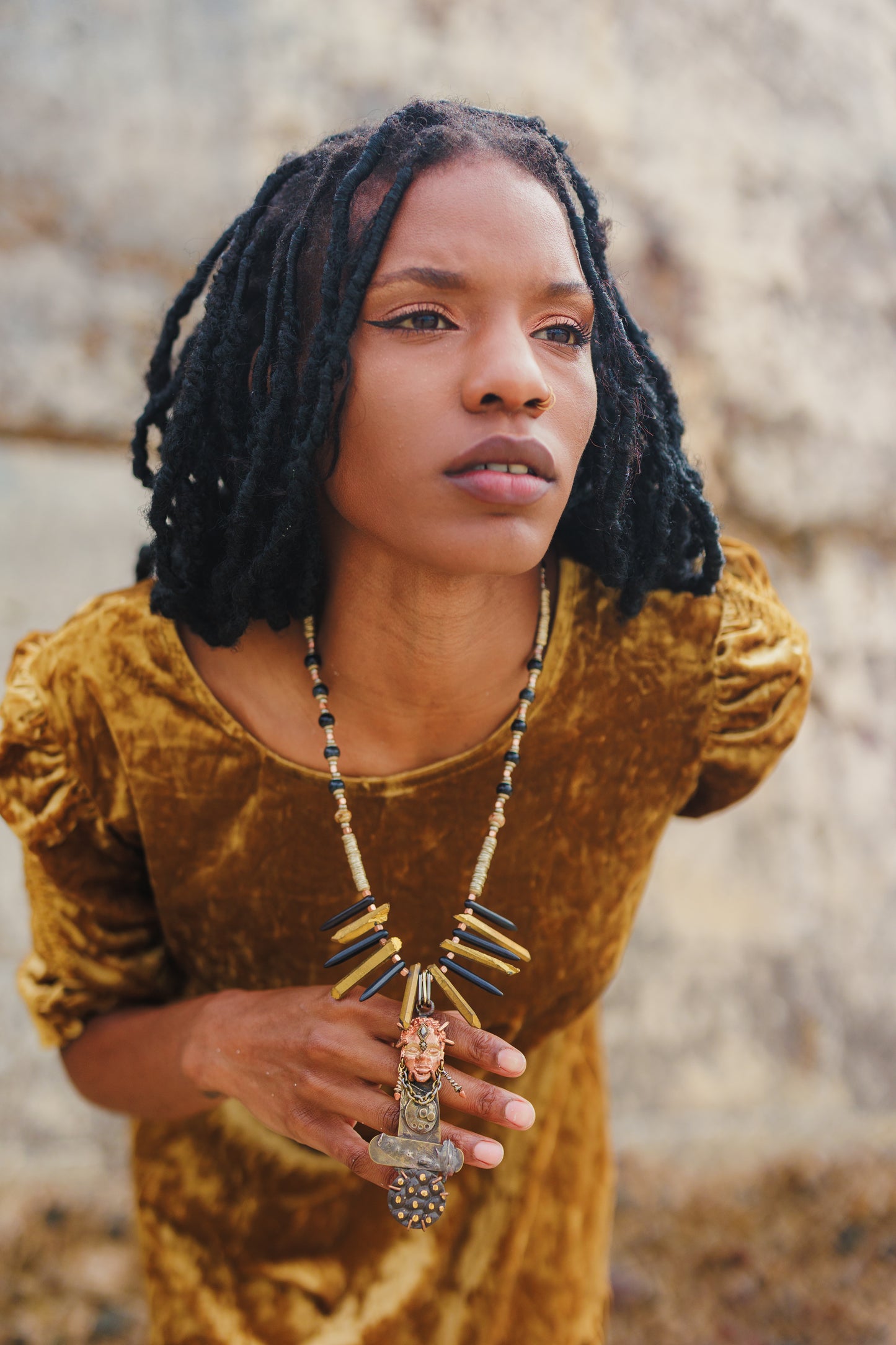 Woman wearing The Awakened Soul Necklace
