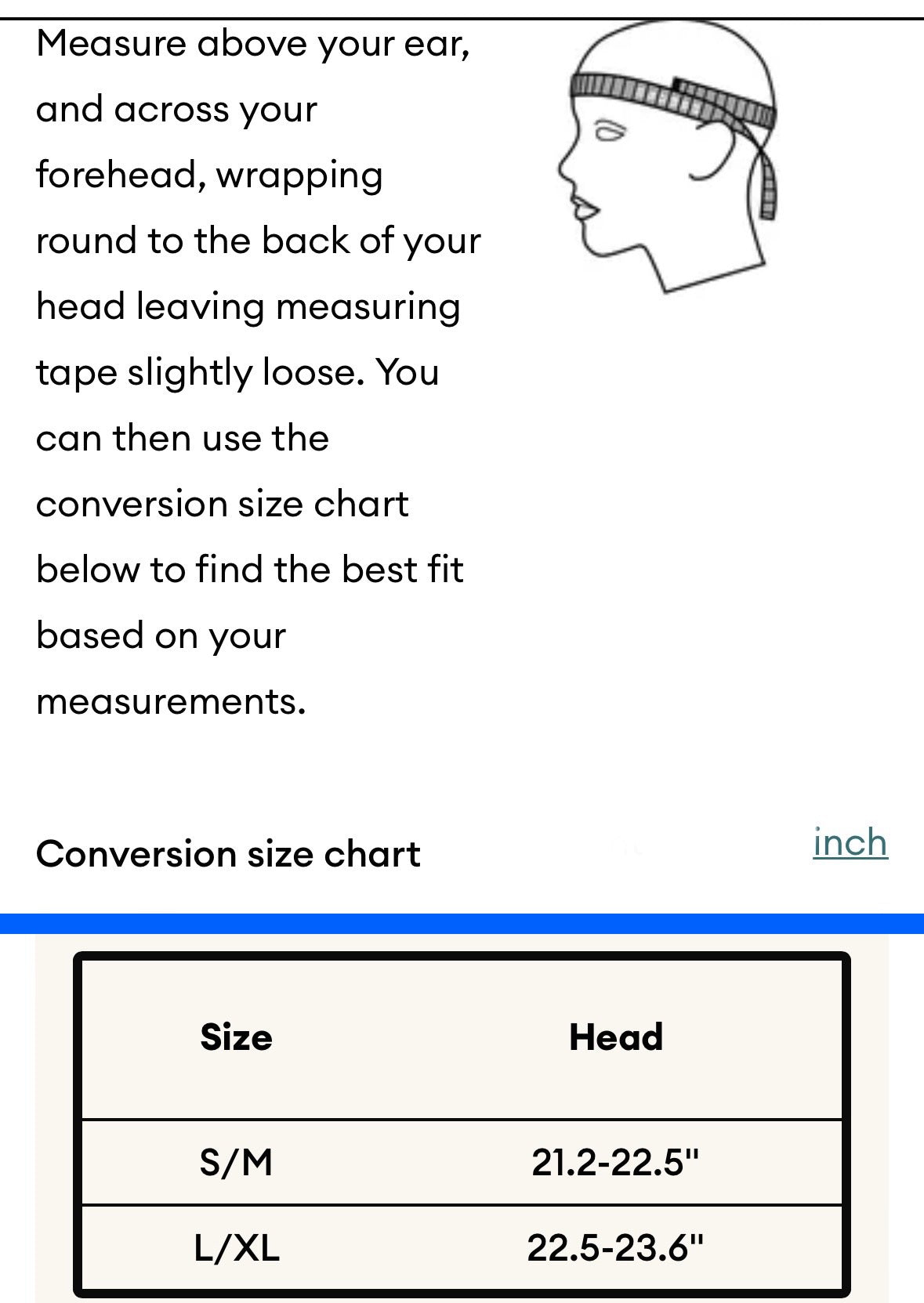 Conversion Size Chart