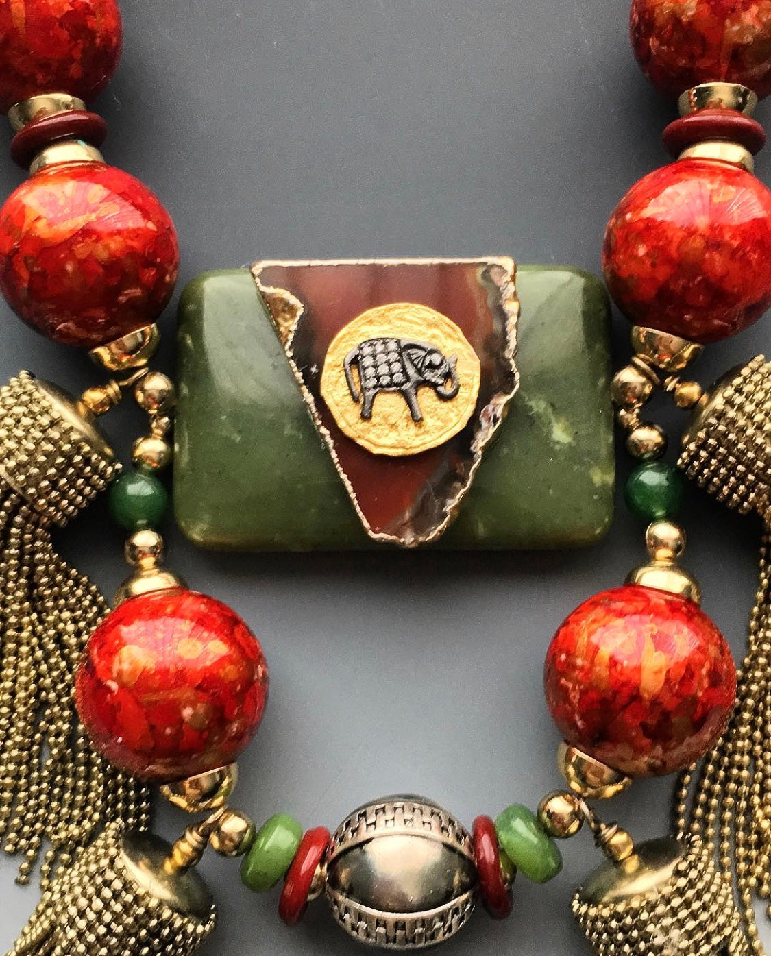 Tembo Tassel Necklace pendant